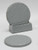 2-Pc Round Shale-Texture Coaster Set w/Base