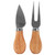 Wood Brown Blank - Mini Round Cheese Board & Knife Set (Factory Direct - 10-12 Weeks Ocean)