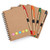 Kraft Paper Spiral Sticky Notes Notebook with Pen