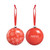 Red - 80mm Shatterproof Flat Ornament