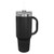 Polar Camel 40 oz. Black Travel Mug with Handle, Straw Included