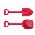 Red - 13" Small Plastic Sand Shovel for Kids