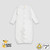 Baby Convertible PJ to Gown w/Mittens White Premium 100% Cotton- Laughing Giraffe®