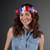 Light Up Red, White & Blue Stretch Flower Crown - BLANK