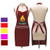 8.5 oz. King cardan V-neck Trimmed Kitchen Apron w/ 2 pocket