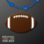 Blue Football Party Bead Necklaces with Football Medallion - Domestic Print