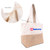 Tan - Cotton Canvas Tote Bag w/Jute Gusset
