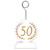 Gold Glittered "50" Photo/ Balloon Holder
