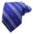 Blue Logo - Woven Micro Fiber Custom Logo Adult Neck Tie