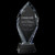 Transparent Clear Logo - Large Crystal Flame Trophy