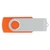 Orange - 8 GB Swivel USB Flash Drive w/ Metal Swivel Cover
