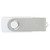 White - 8 GB Swivel USB Flash Drive w/ Metal Swivel Cover