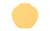 Buff Yellow Blank - 5" Standard Compressed Apple Sponge