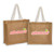 Recyclable Natural Shopping Jute Bag & Rope Handle W/ Gusset (15" x 14" x 6")