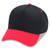 Black/Red Blank Angle View - A Frame 2-Tone Baseball Cap 5 Panel Snapback