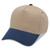 Khaki Neige/Navy Blue Blank Angle View - A Frame 2-Tone Baseball Cap 5 Panel Snapback