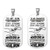 Rectangle Shape Dog Tag Titanium Steel Military Tag