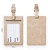 Rectangular Shape PU Leather Luggage Personalizable Travel ID Tag For Travel Business Trip