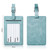 Rectangular Shape PU Leather Luggage Personalizable Travel ID Tag For Travel Business Trip