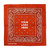 22" Silk Screened Orange Cotton Bandana