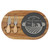 Acacia Wood/Slate Oval Cheese Set With Two Tools