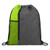 Green - Vertical Drawstring Backpack With Mesh Pocket