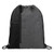 Black - Vertical Drawstring Backpack With Mesh Pocket