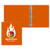 Orange Imprinted - 1 1/2" Classic Angle D Ring Binder