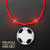 Red LED Bead Necklace with Soccer Ball Medallion - Domestic Imprint
