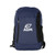 Navy Blue Logo Front - PU Leatherette Water Resistant Backpack