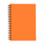 Orange Blank - Rubber Spiral Notebook