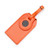 Orange - LUGGAGE TAG w/ Airtag Holder-GENUINE LEATHER