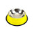 Yellow - 17cm Colorful Steel Pet Treat Bowl Food Tray
