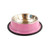 Pink - 17cm Colorful Steel Pet Treat Bowl Food Tray