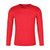 Red - Custom Printed Moisture Wicking Round Neck Long Sleeve T-Shirt for Summer