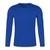 Blue, - Custom Printed Moisture Wicking Round Neck Long Sleeve T-Shirt for Summer
