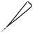 Black Blank - "PALMER" 3/8" Silkscreen Lanyard with FREE Breakaway Safety Release