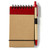 Natural Tan/Red Blank - Eco Mini Jotter & Pen