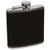 Black/Silver Leatherette Stainless Steel Flask
