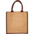 Brown - Laminated Jute Bags & Colored Sides and Handles W/ Gusset (12" x 12" x 7")