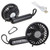 Black - Quiet Breeze Rechargeable Hand Fan with Carabiner