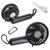 Black - Quiet Breeze Rechargeable Hand Fan with Carabiner