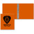 Orange Imprinted - 1" Round Junior Ring Vinyl Binder