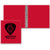 Red Imprinted - 1" Round Junior Ring Vinyl Binder