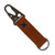 Black Logo - Busker Leather Keychain With Antique Nickel Carabiner