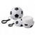 White/Black Blank - Sports Raincoat Ball Keychain