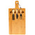 Bamboo Cutting Board With Handle And Knife Set