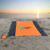Orange/Grey Logo - Sand Free Travel Beach Mat Pocket Blanket