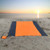 Orange/Grey Blank - Sand Free Travel Beach Mat Pocket Blanket