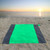 Green/Grey Blank - Sand Free Travel Beach Mat Pocket Blanket